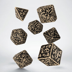 Набор кубиков Forest 3D Beige & black Dice Set (7)