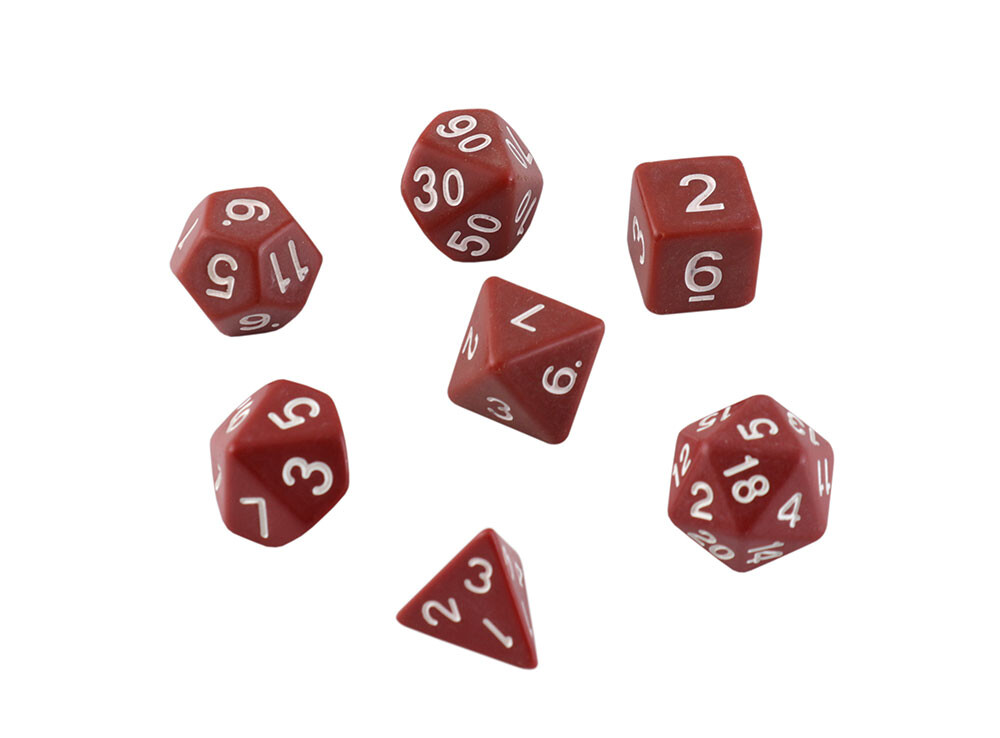 Набор кубиков STUFF PRO (7 шт, 16 мм) кофейные