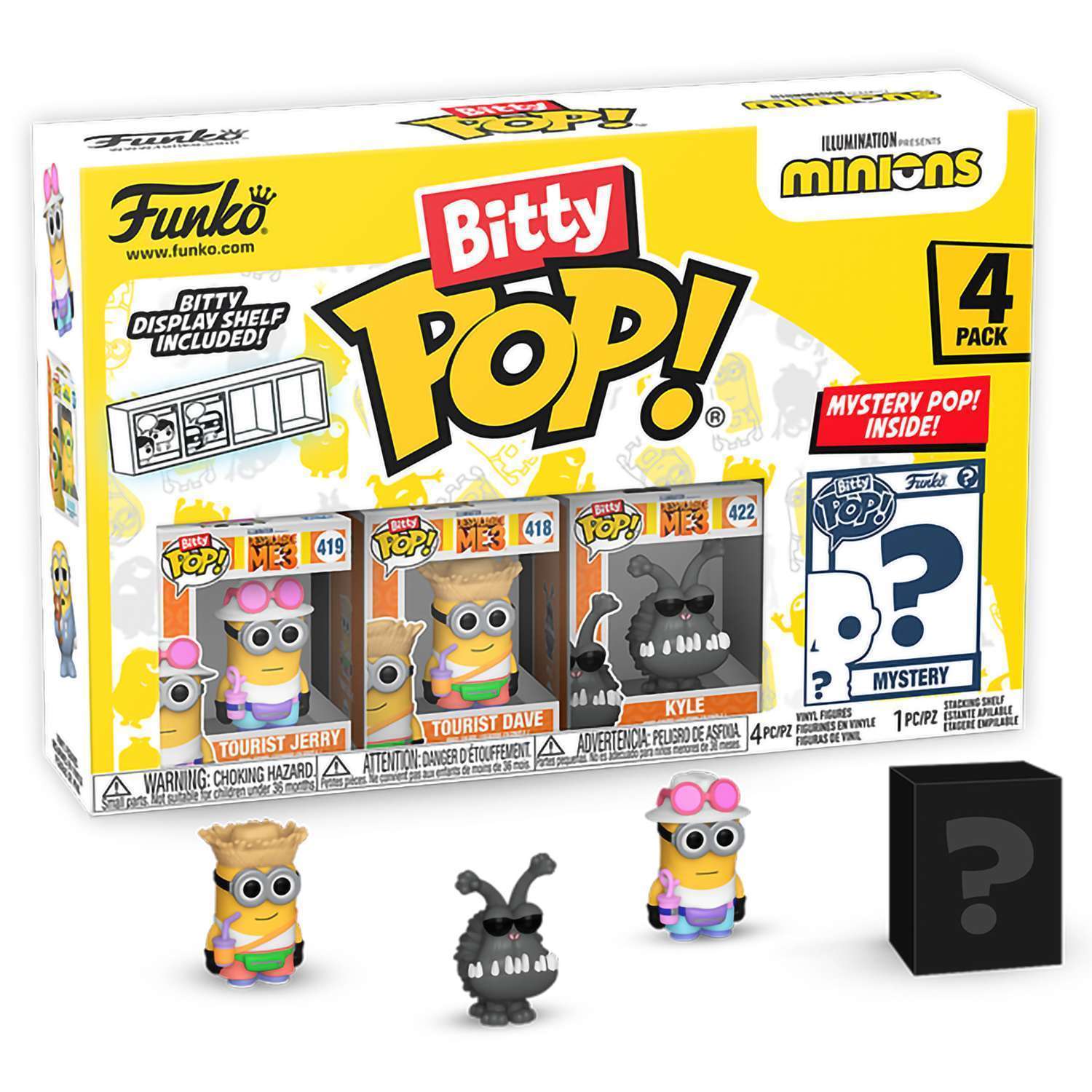 Фигурка Funko Bitty POP! Minions Tourist Jerry+Tourist Dave+Kyle+Mystery