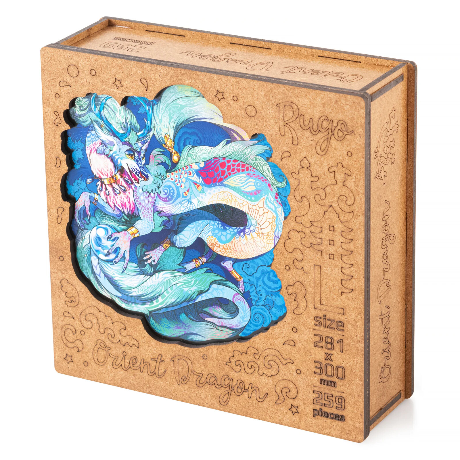 Пазл Rugo деревянный Восточный дракон L 259 деталей