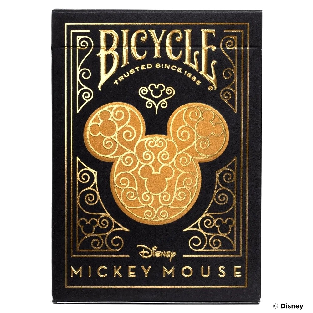 Карты "Bicycle Disney Mickey Standard Index black/gold"