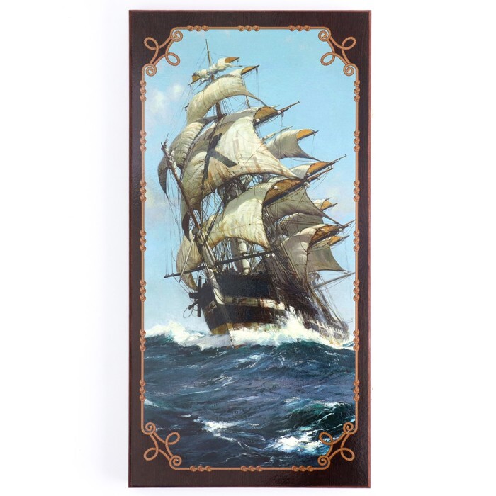 Нарды+шашки "Морские" 50*50 см
