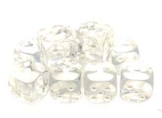 Кубик STUFF PRO D6 12мм белый прозрачный 1 шт
