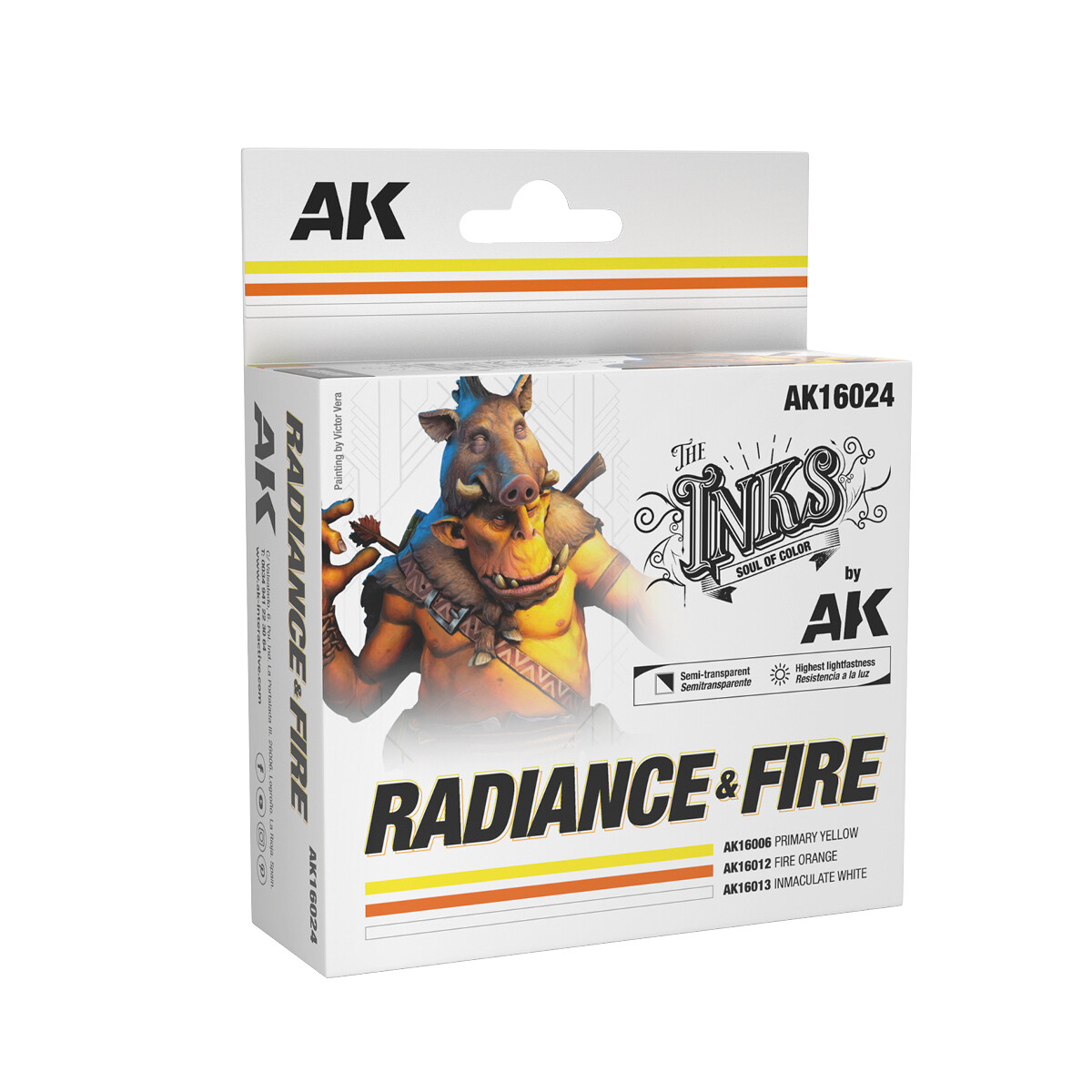 AK THE INKS SET: RADIANCE & FIRE AK16024 (3 шт)