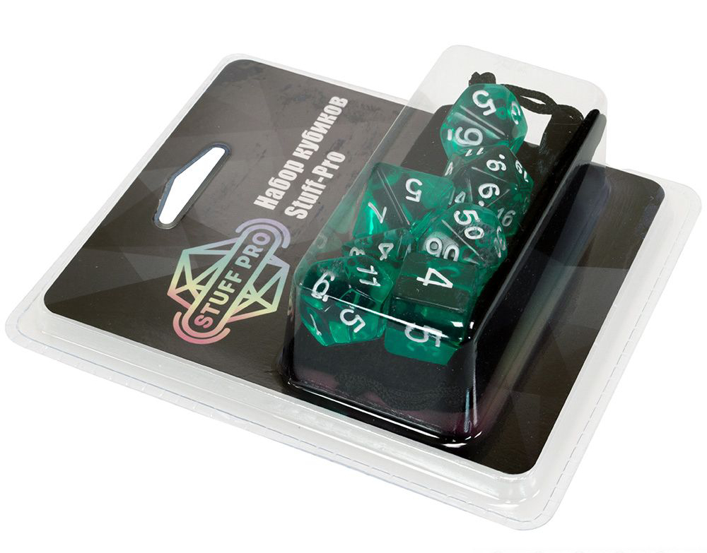 Набор кубиков Stuff-Pro (7 шт, 16 мм) тифани голубой