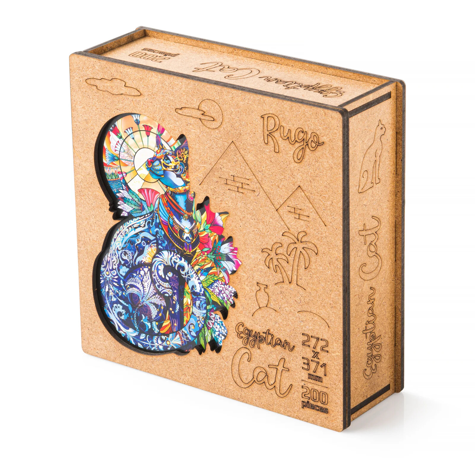 Пазл Rugo деревянный Египетская кошка L 200 деталей
