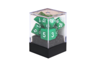 Набор кубиков для RPG "Единорог" 7 шт. зеленый 