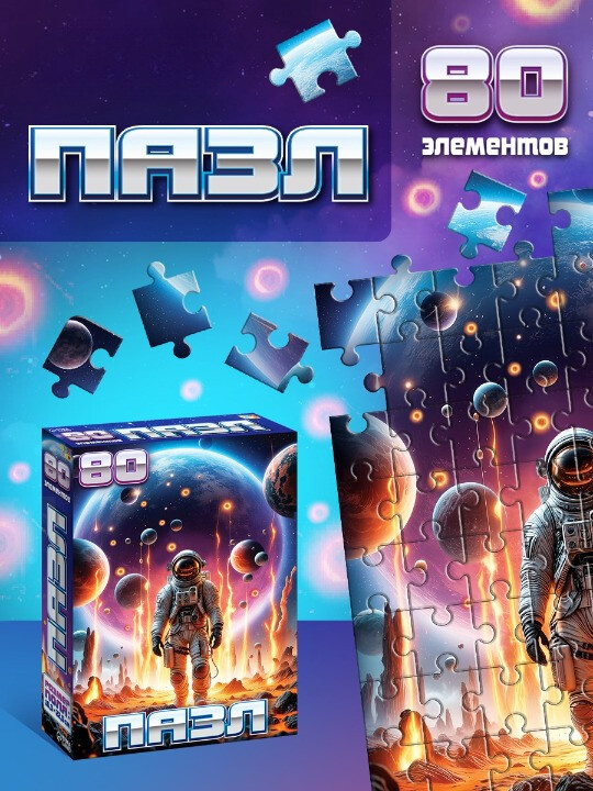 Пазл Puzzle Time "Таинственный космос" 80 детал.