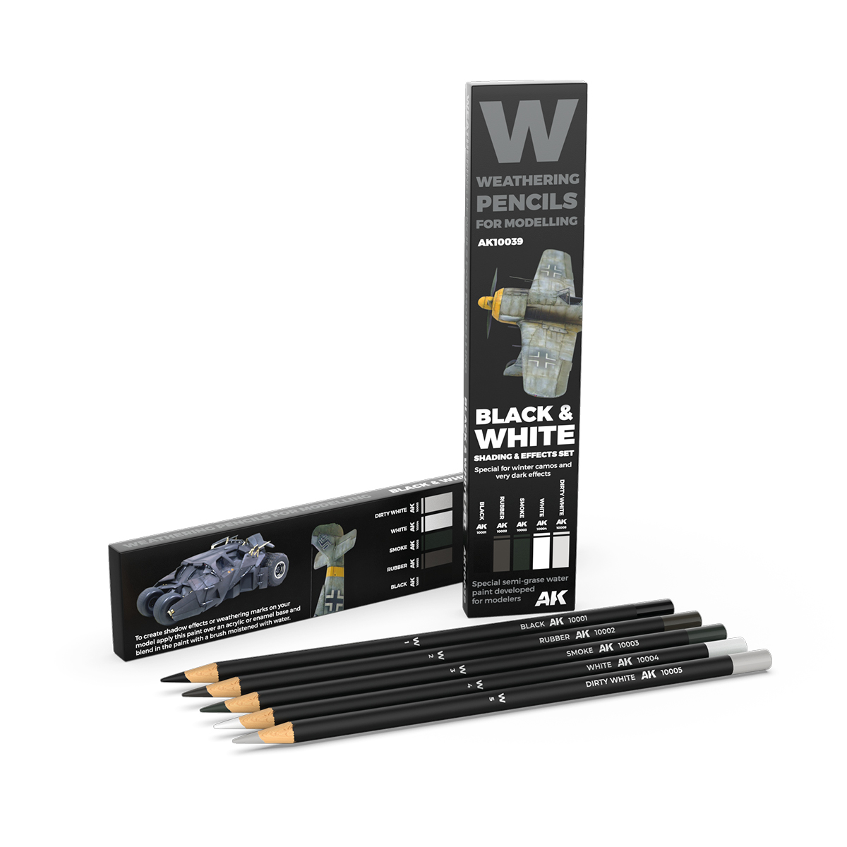 AK: WATERCOLOR PENCIL SET BLACK AND WHITE AK10039