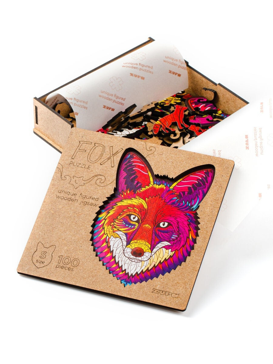 Пазл Zufa деревянный "Лиса" размер S (100 деталей)