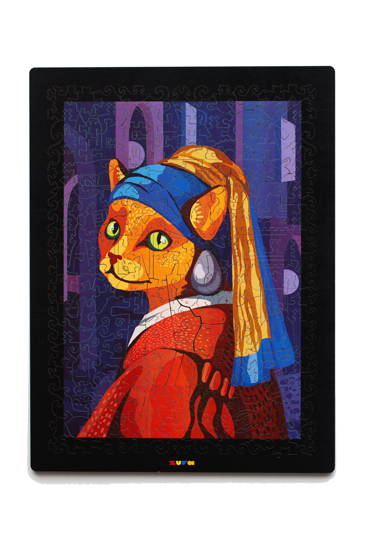 Пазл Zufa деревянный "Кошка с жемчужной сережкой" размер М (200 деталей)