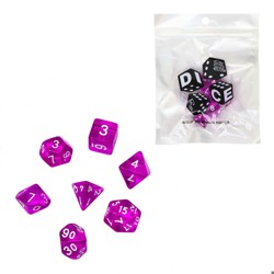 Набор кубиков "Время игры" прозрачные пурпурные