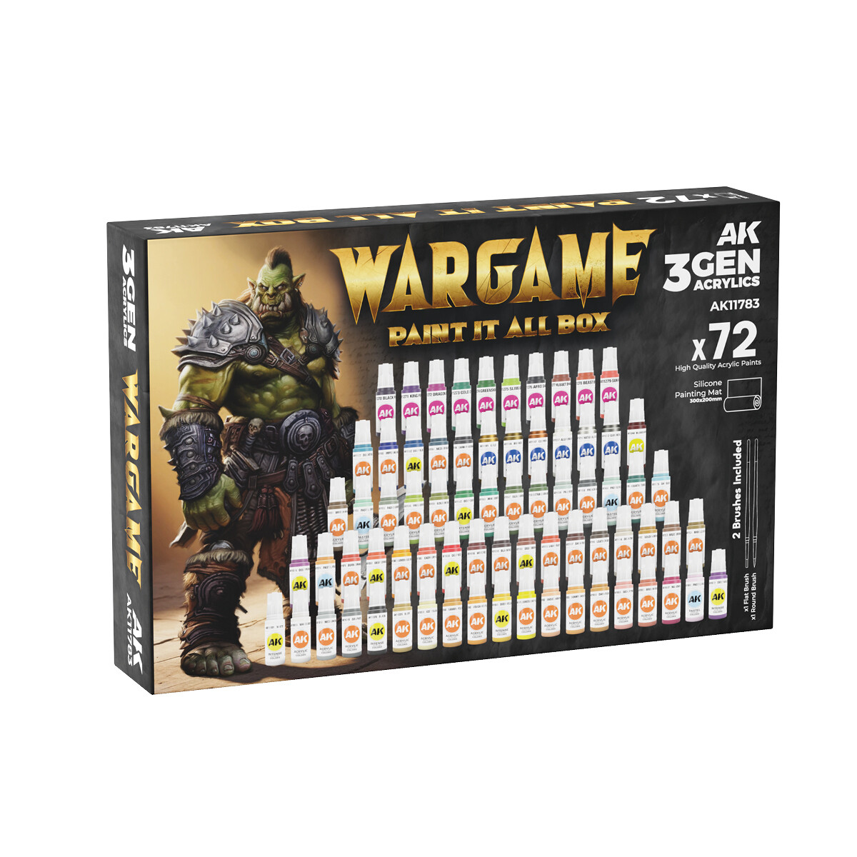AK: WARGAME PAINT IT ALL BOX 72 COLORS 3GEN AK11783