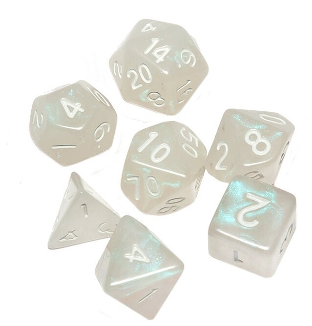 Набор кубиков STUFF PRO (7 шт, 16 мм) Неон синие