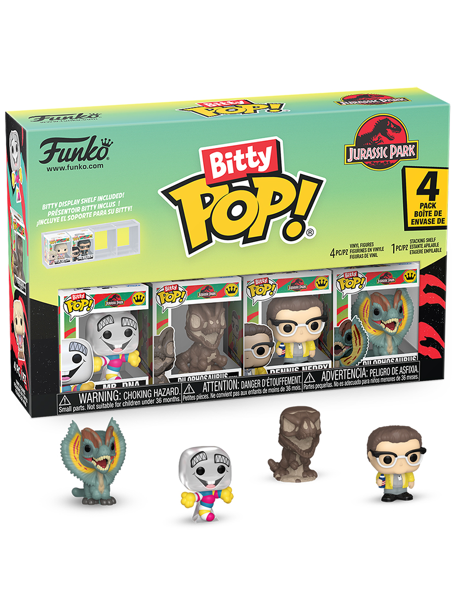 Фигурка Funko Bitty POP! Jurassic Park Mr.DNA+Dilophosaurus+Dennis+Dilophosaurus