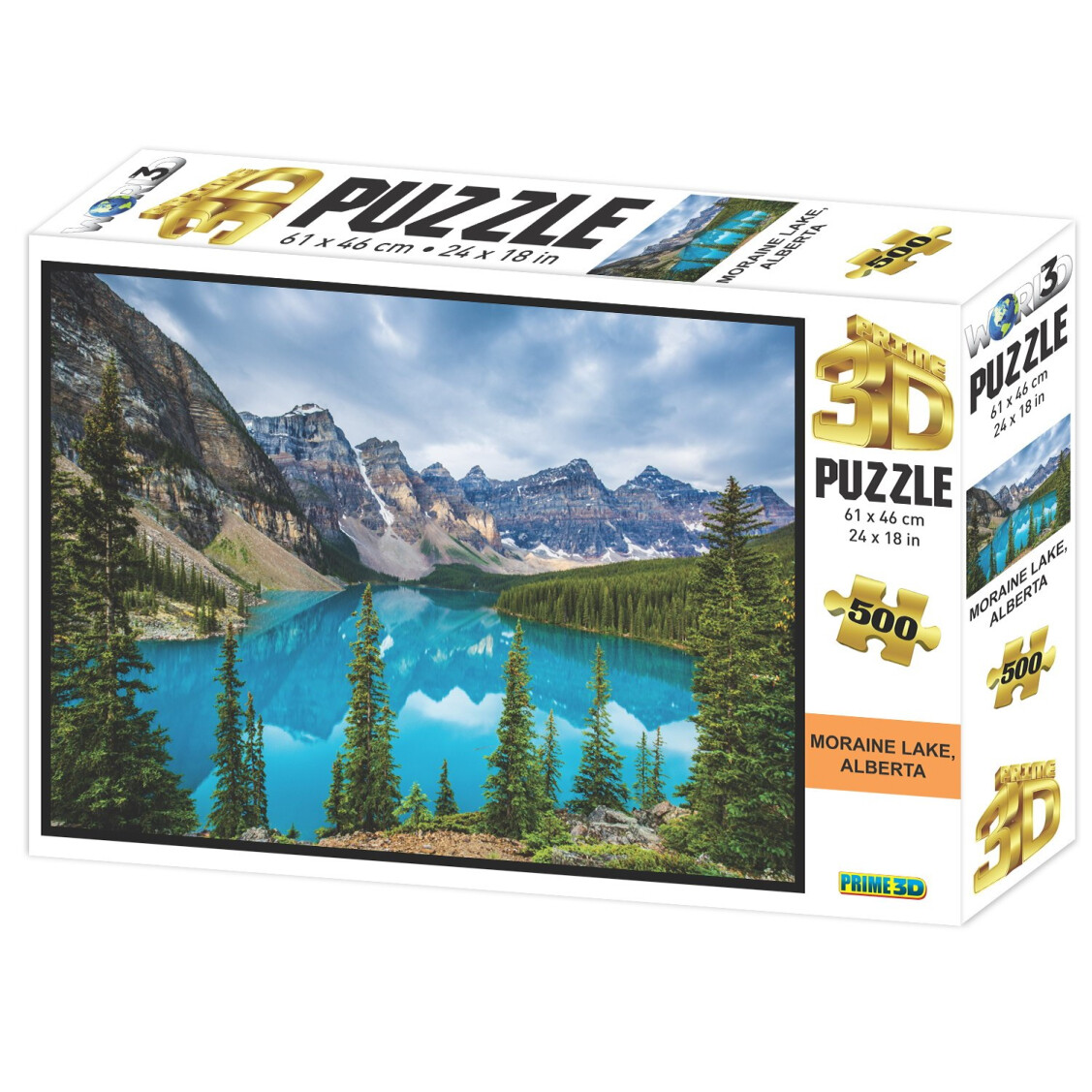 Пазл Super 3D "Озеро Майрейн Альберта", 500 детал. 