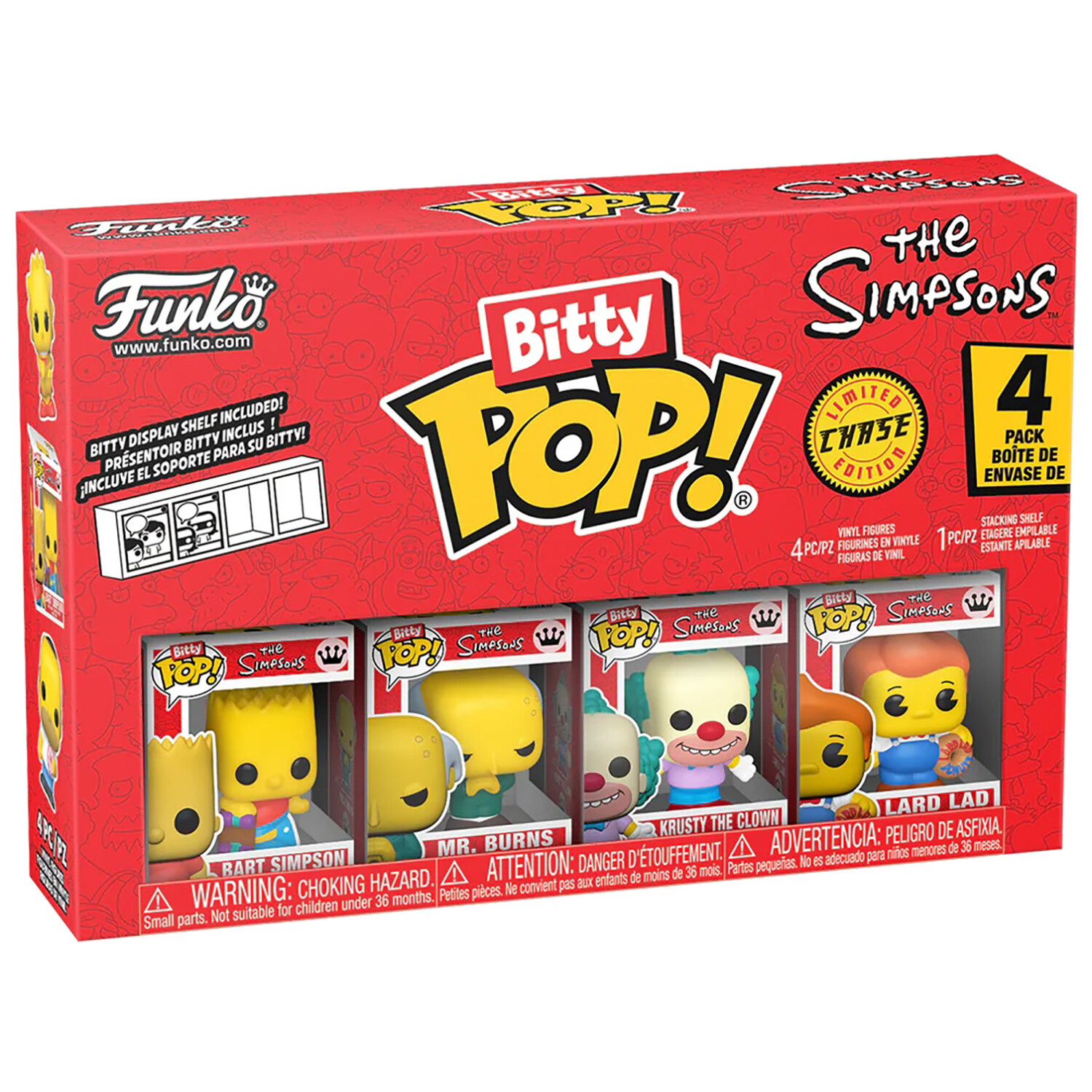 Фигурка Funko Bitty POP! Simpsons Bart+Mr. Burns+Krusty+Сhase