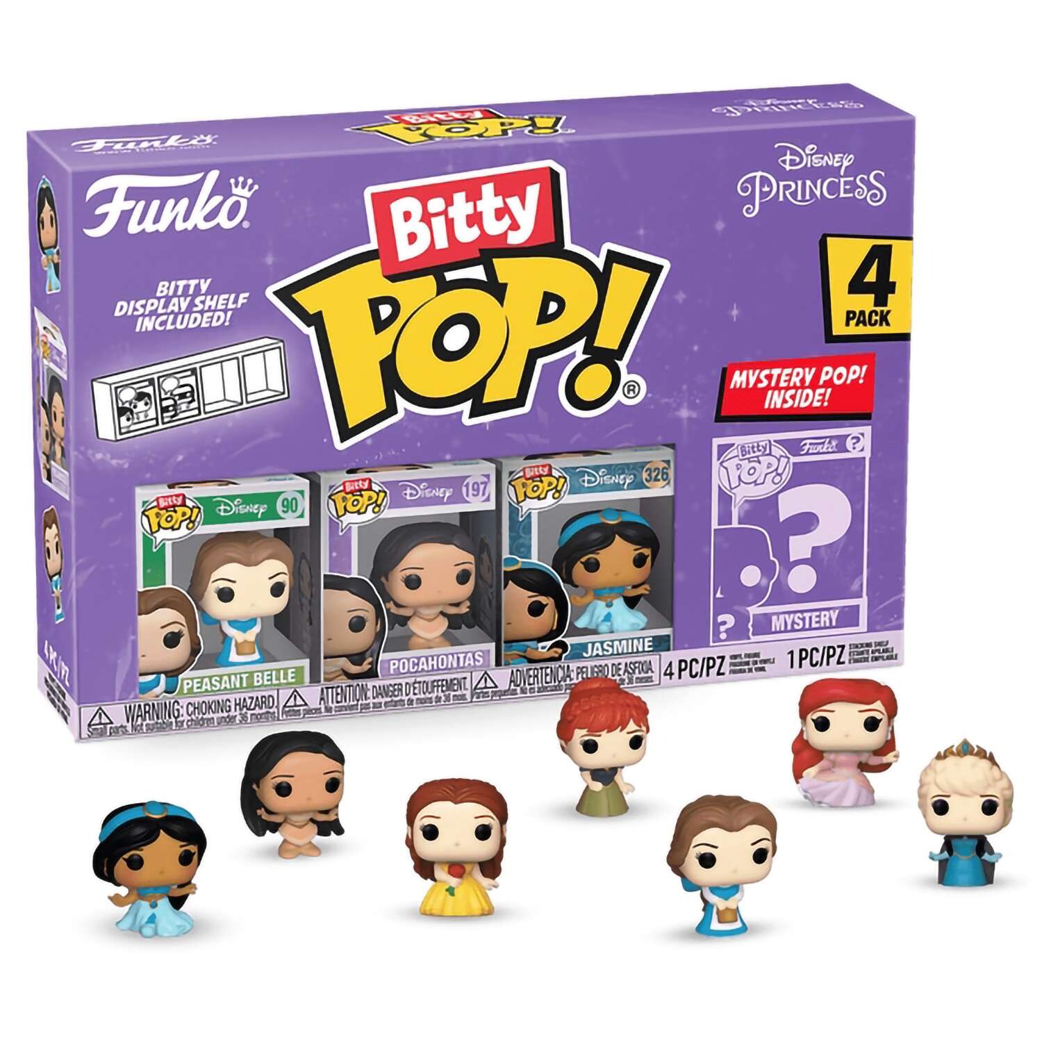 Фигурка Funko Bitty POP! Disney Princess S2 Belle+Pocahontas+Jasmine+Mystery