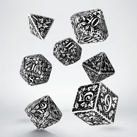 Набор кубиков Forest 3D White & black Dice Set (7)