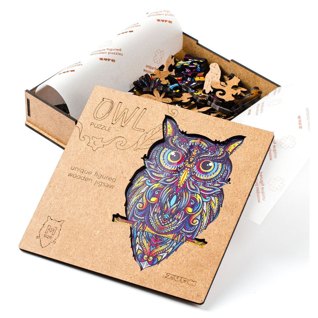 Пазл Zufa деревянный "Сова" размер М (2022)