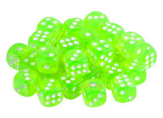 Кубик STUFF PRO D6 12мм светло-зеленые
