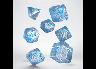 Набор кубиков Elvish Translucent & blue Dice Set (7)