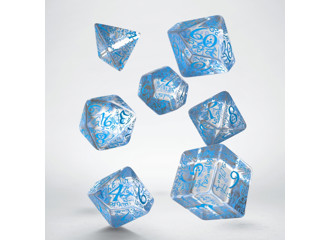 Набор кубиков Elvish Translucent & blue Dice Set (7)