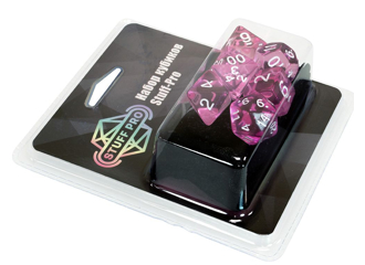 Набор кубиков Stuff-Pro (7 шт, 16 мм) прозрачный розовый