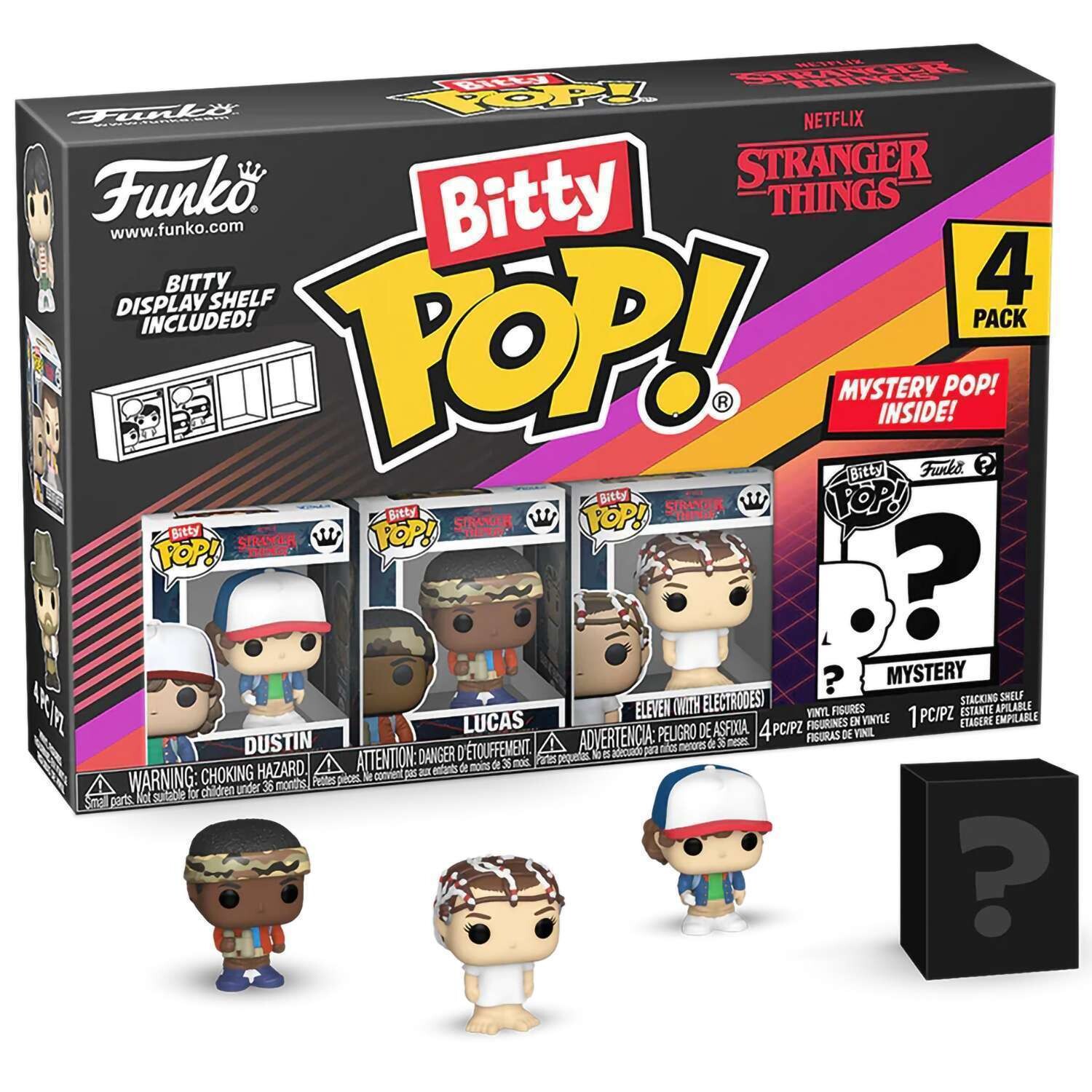 Фигурка Funko Bitty POP! Stranger Things SZN1 Dustin+Lucas+Eleven+Mystery