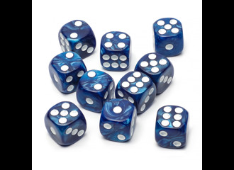 Набор кубиков STUFF-PRO d6 (10 шт., 16мм, нефритовые) синие